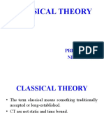 Classical Theory Nikhil Bajaj