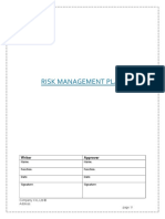 Risk Management Plan Form Extraxt