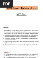 Childhood TB MCQ Quiz