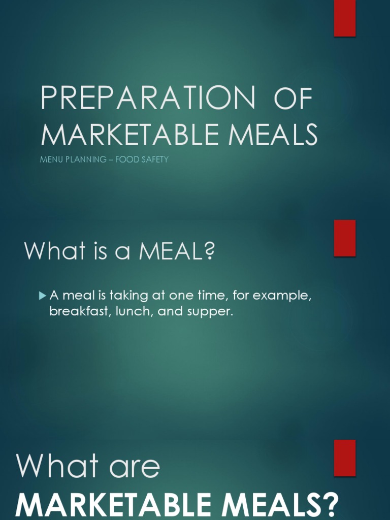 Preparing Marketable Frozen Meals | PDF | Meal | Menu