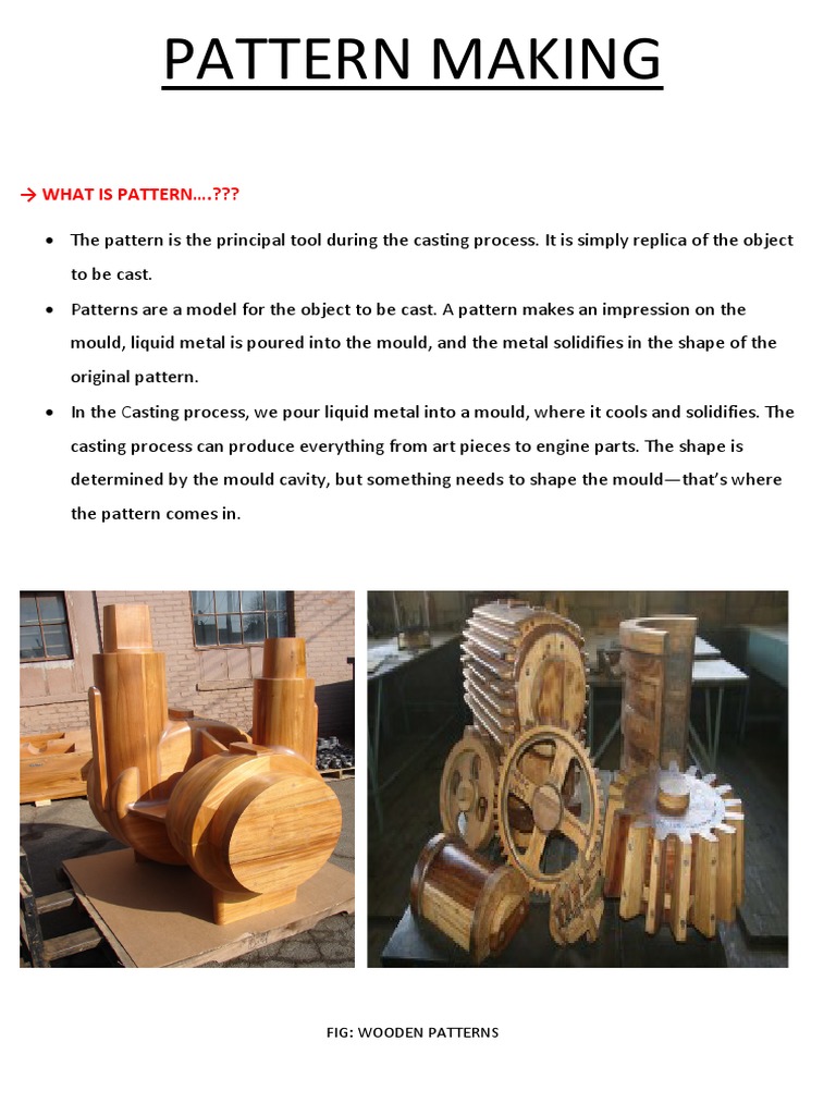 Pattern Making | PDF | Casting (Metalworking) | Crafts