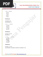 Soal Tes Intelegensia Umum Tiu Tahun 201 PDF