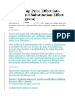 Breaking Up Price Effect Into Income and Substitution Effect