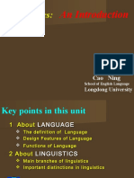 Module 1 - Linguistics and Language PDF