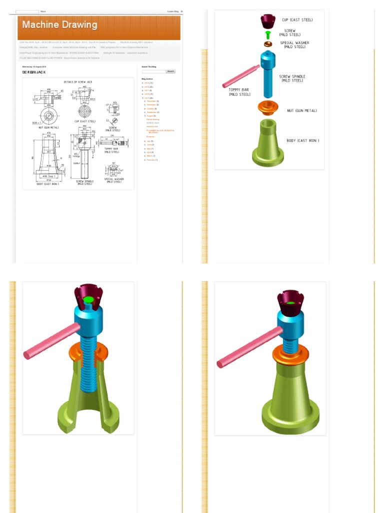 Machine Drawing Resources and Solutions | PDF | Engineering