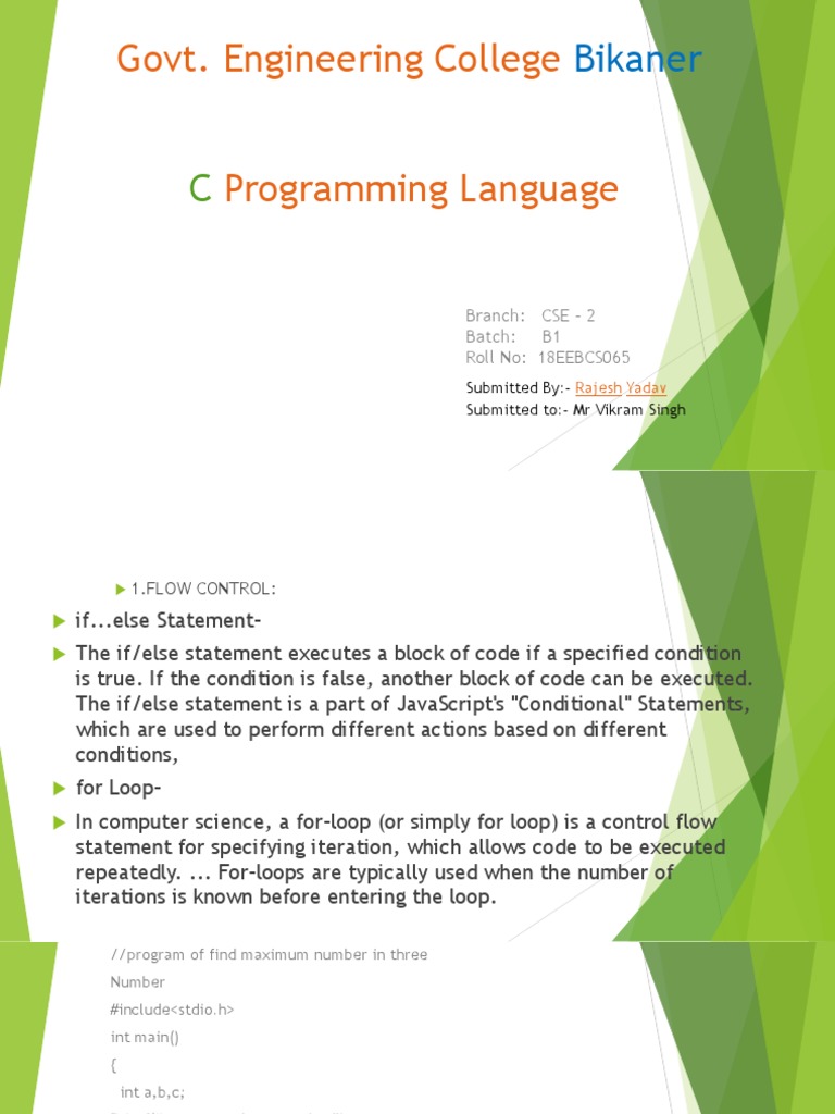 C Programming Language | PDF | Subroutine | Array Data Structure