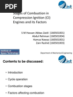 Combustion Stages of CI Engine and Factors Affecting It