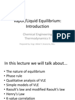 VLE Models: Raoult's Law and Example Calculation
