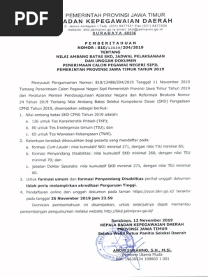 Pemberitahuan Passing Grade Unggah Dokumen Masa Pendaftaranpdf