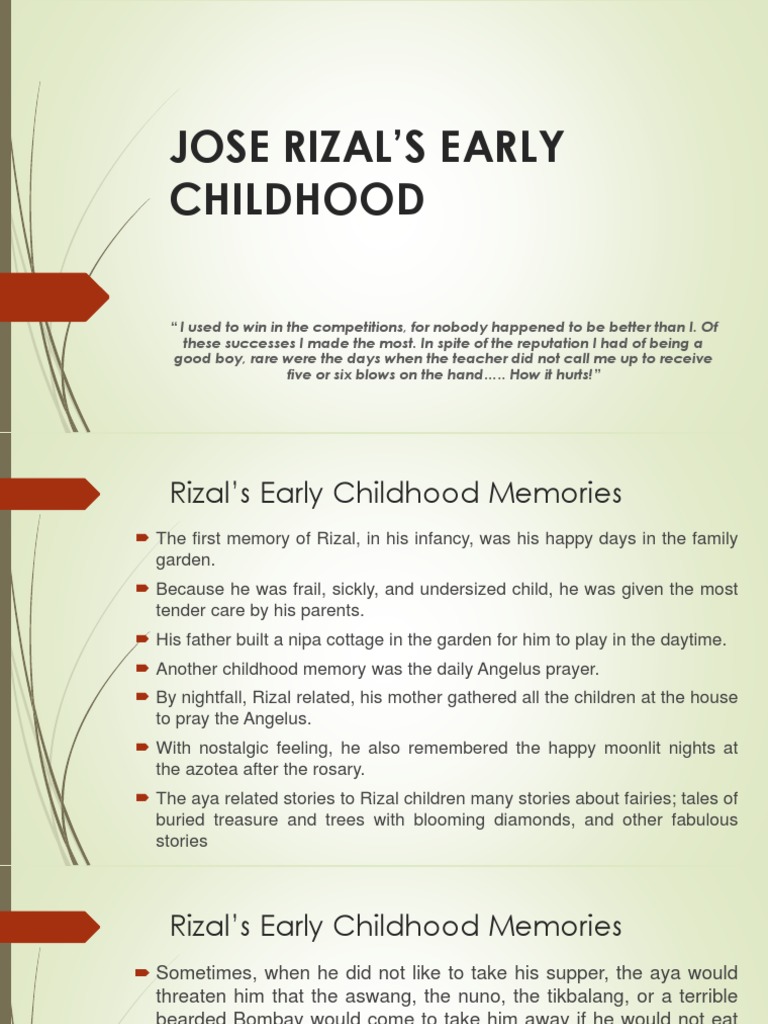 JOSE RIZAL’S EARLY CHILDHOOD (1).pptx Tagalog Language