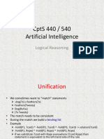 Cpts 440 / 540 Artificial Intelligence: Logical Reasoning