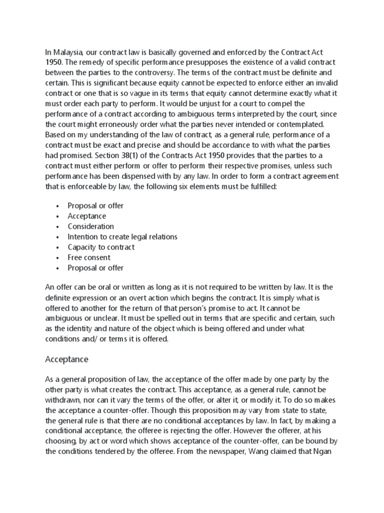 Introductin To Contract Law | PDF | Breach Of Contract | Damages