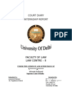 Court Diary Internship Report: Faculty of Law Law Centre - Ii
