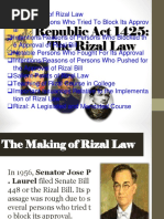 Republic Act 1425: The Rizal Law