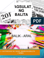 Pagsulat NG Balita