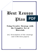 Best Lesson Plan: Using Creative Strategy With The Complete Set of Materials