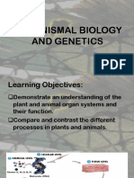 Organismal Biology and Genetics