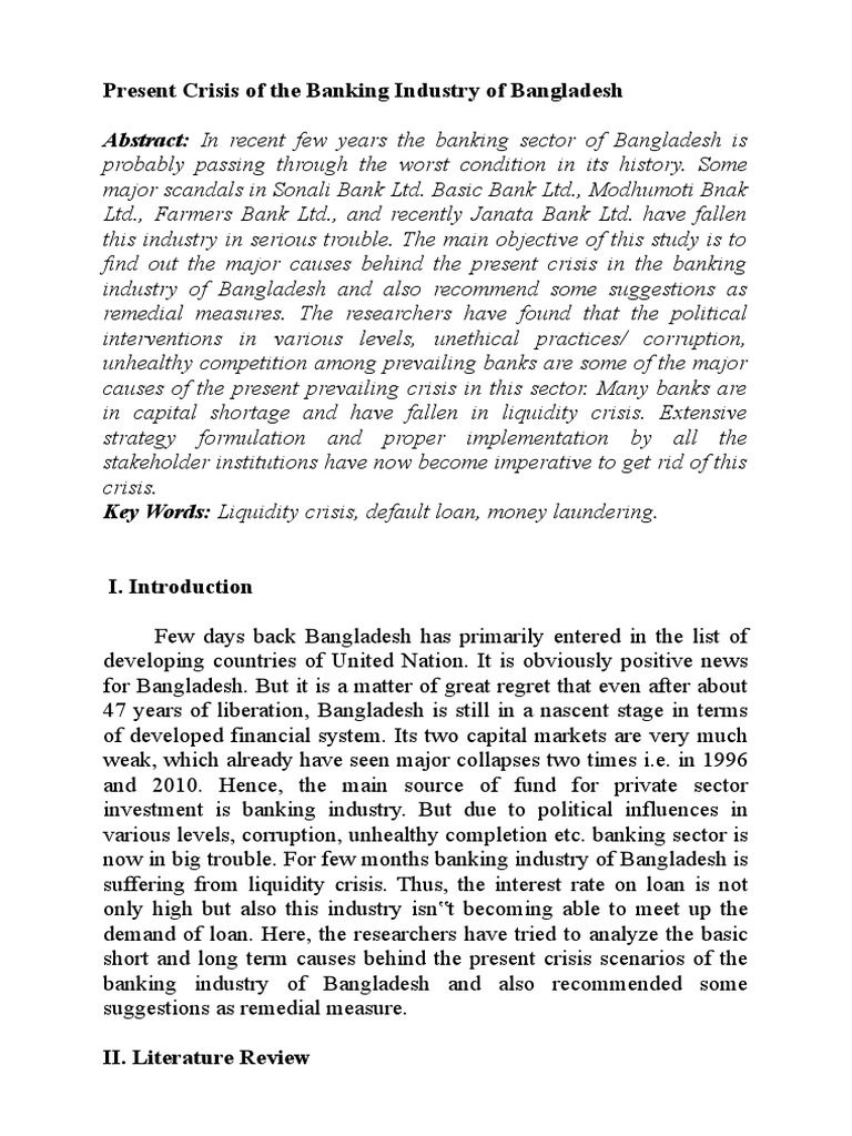 Bangladesh Banking Crisis Analysis | PDF | Banks | Credit