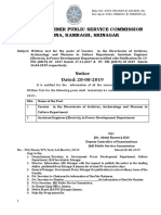 Tentative Date of Written Examination For The Posts of Assistant Engineer Electrical and Curator 28-08-2019