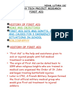 History of First Aid