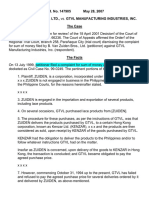 G.R. No. 147905 May 28, 2007 B. Van Zuiden Bros., LTD., vs. GTVL Manufacturing Industries, Inc. The Case