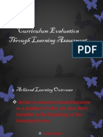 Curriculum Evaluation Through Learning Assessment Report