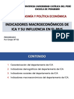 Indicadores Macroeconómicos de Ica - Grupo 2