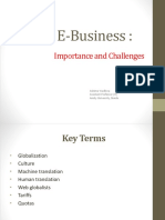 Global E-Business:: Importance and Challenges