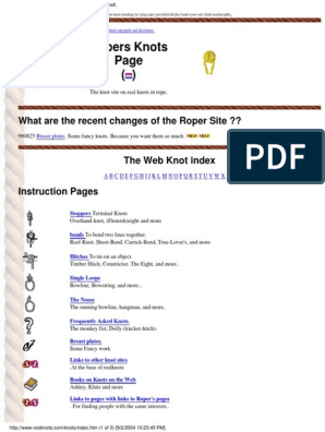Knots - Ropers PDF, PDF, Knot