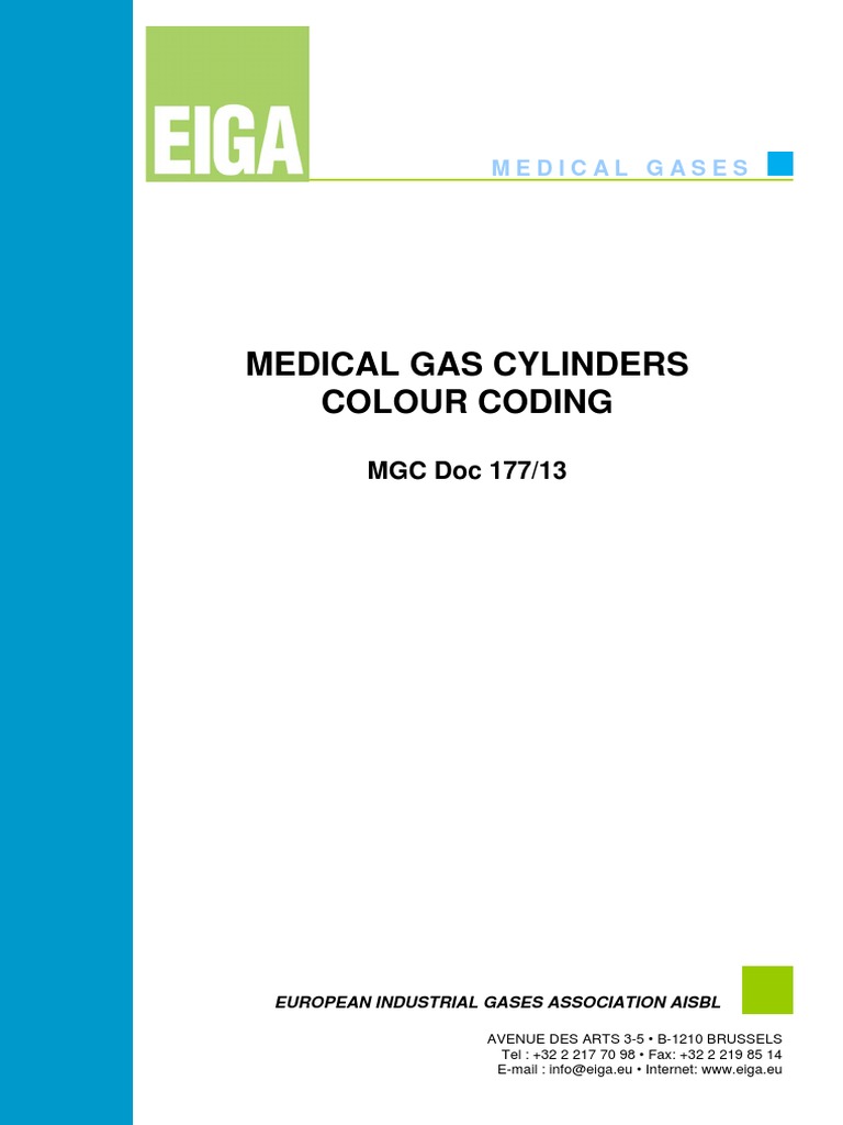 177 13 Medical Gas Cylinders Colour Coding PDF Oxygen Breathing