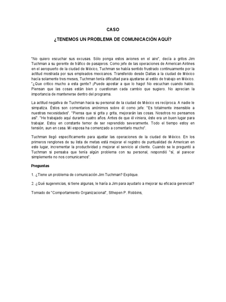 Problemas de Comunicación en American Airlines | PDF