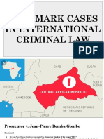 Landmark Cases in International Criminal Law