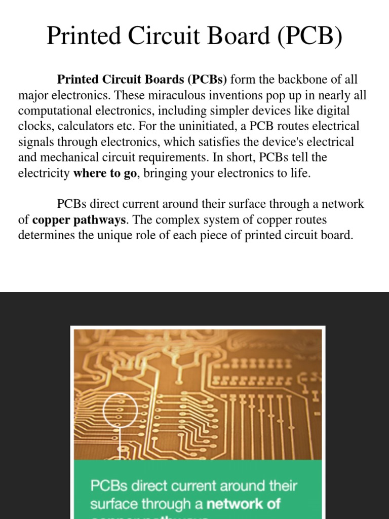 Printed Circuit Board (PCB) : Printed Circuit Boards (PCBS) Form The ...