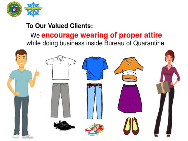 Encourage Wearing of Proper Attire To Our Valued Clients PDF