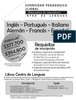 Cursos Idiomas Universidad Pedagogica Nacional PDF