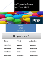 Parts of Speech Game Test Your Skill!