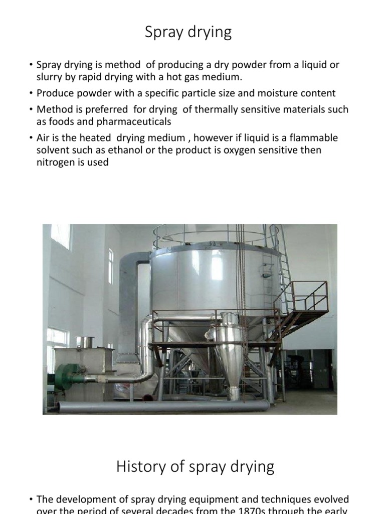 Spray Dryer PDF Evaporation Gases