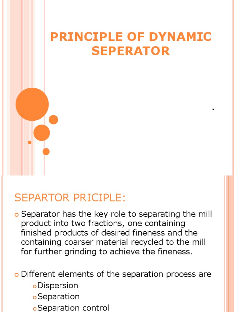 Dynamic Separator Principles in Cement | PDF | Mill (Grinding) | Force