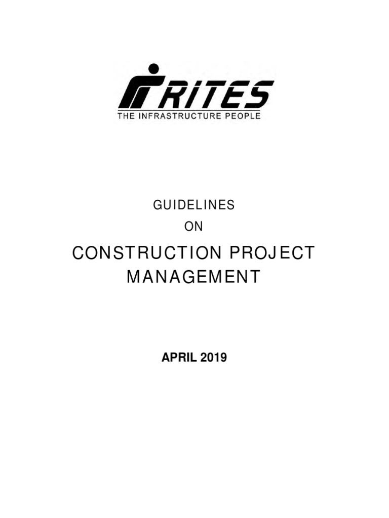 RITES Construction Project Management Guidelines | PDF | Project ...