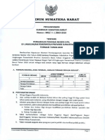 Pengumuman Pengadaaan CPNS Pemprov SUMBAR 2019 PDF