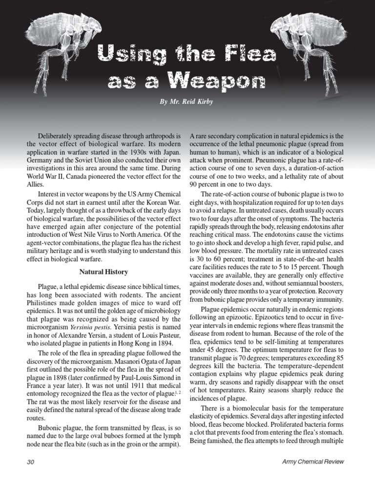 Using The Flea As A Weapon | PDF | Biological Warfare | Wellness