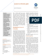 Transition From Acute To Chronic Pain: A Feizerfan FRCA G Sheh BHB MBCHB Fafrm (Racp) Ffpmanzca