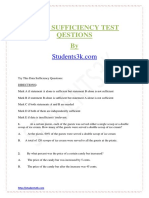 Data Sufficiency Test Questions from Students3k.com