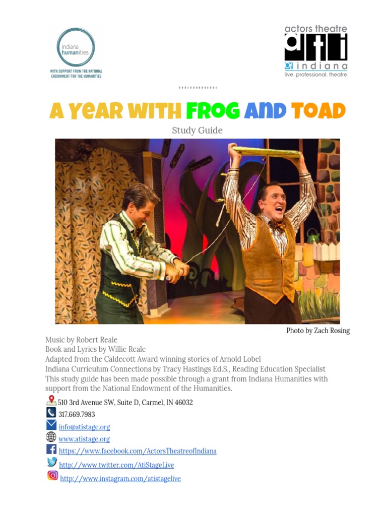 A Year With Frog and Toad Study Guide With Teacher Feedback Atiwebsite ...