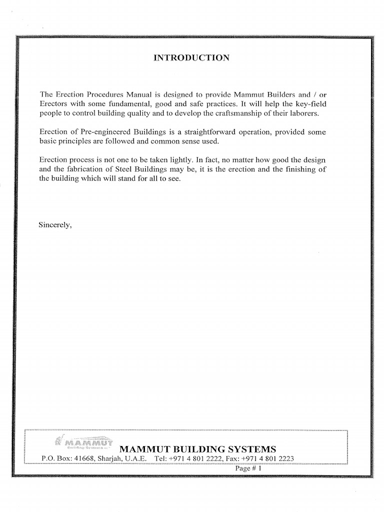 Steel Structure Erection Manual | PDF