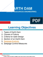 Earth Dam: (Water Resources Engineering)