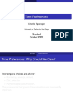 Time Preferences and Life Outcomes