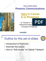 Photonic Communications: Intro To Course & To Photonics
