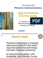 Photonic Communications: Intro To Photonics & To This Course