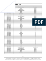 Electrical Part List